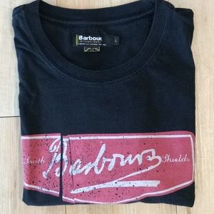 Barbour Unisex Motorcycle Black Tee Shirt Medium